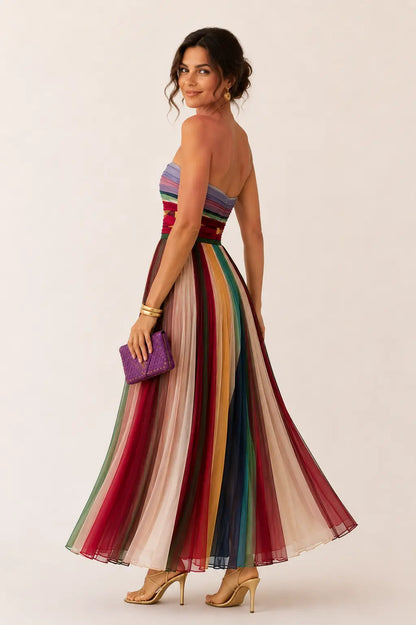 Valeria™ | Robe Maxi Arc-en-Ciel Gainante