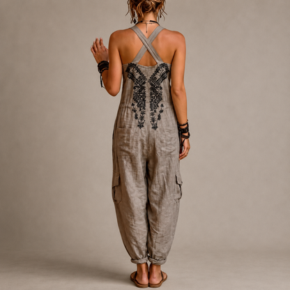 Élodie™ | Combinaison bohème qui camoufle le ventre avec broderie