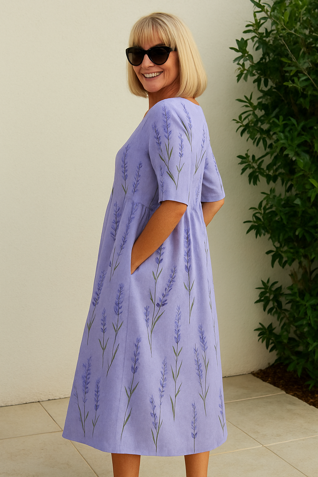 Elin™ | Robe Midi Élégante À Effet Ventre Plat