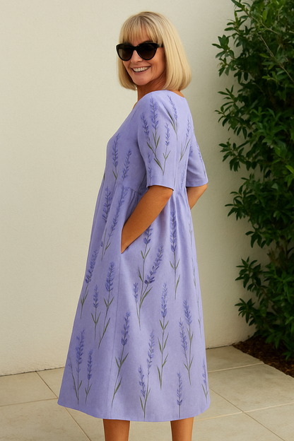 Elin™ | Robe Midi Élégante À Effet Ventre Plat