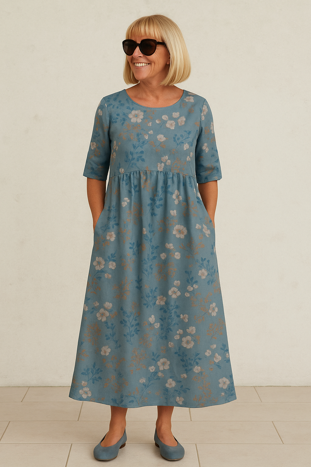 Elin™ | Robe Midi Élégante À Effet Ventre Plat