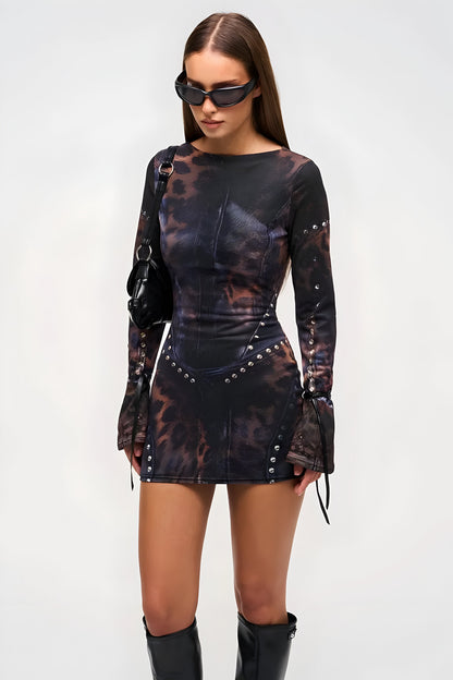 Suri™ | Mini Robe Élégante Imprimée