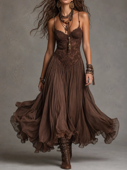 Hélène™ | Robe maxi en dentelle qui camoufle le ventre