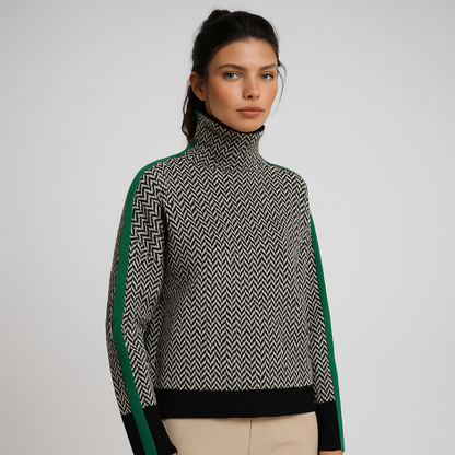 Selma™ | Pull col roulé élégant avec imprimé