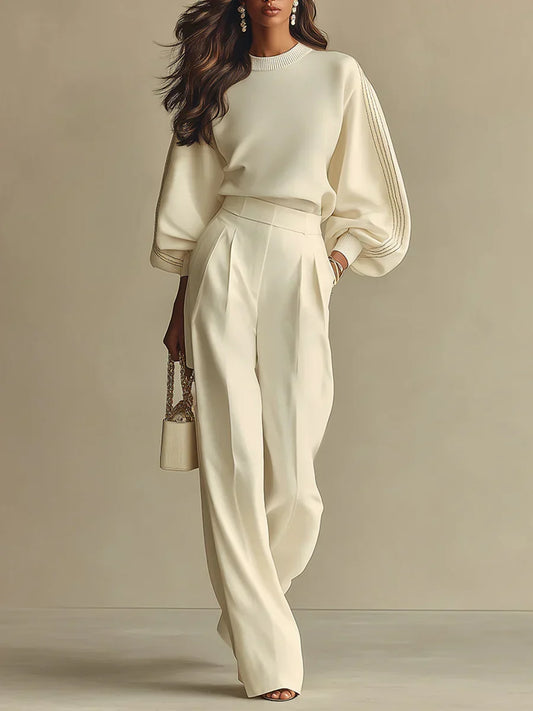 Elya™ | Pull & Pantalon Chic Moderne
