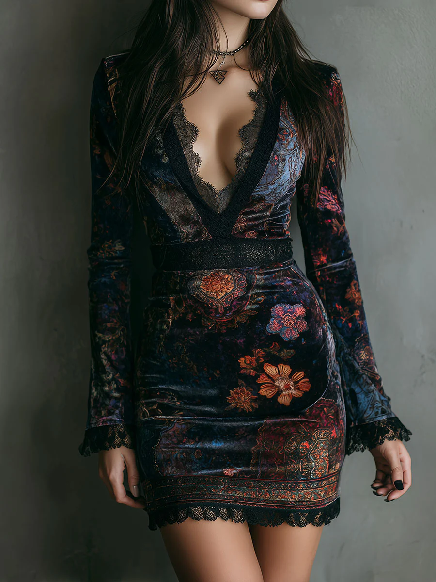 Lona™ | Robe Courte en Velours Élégante