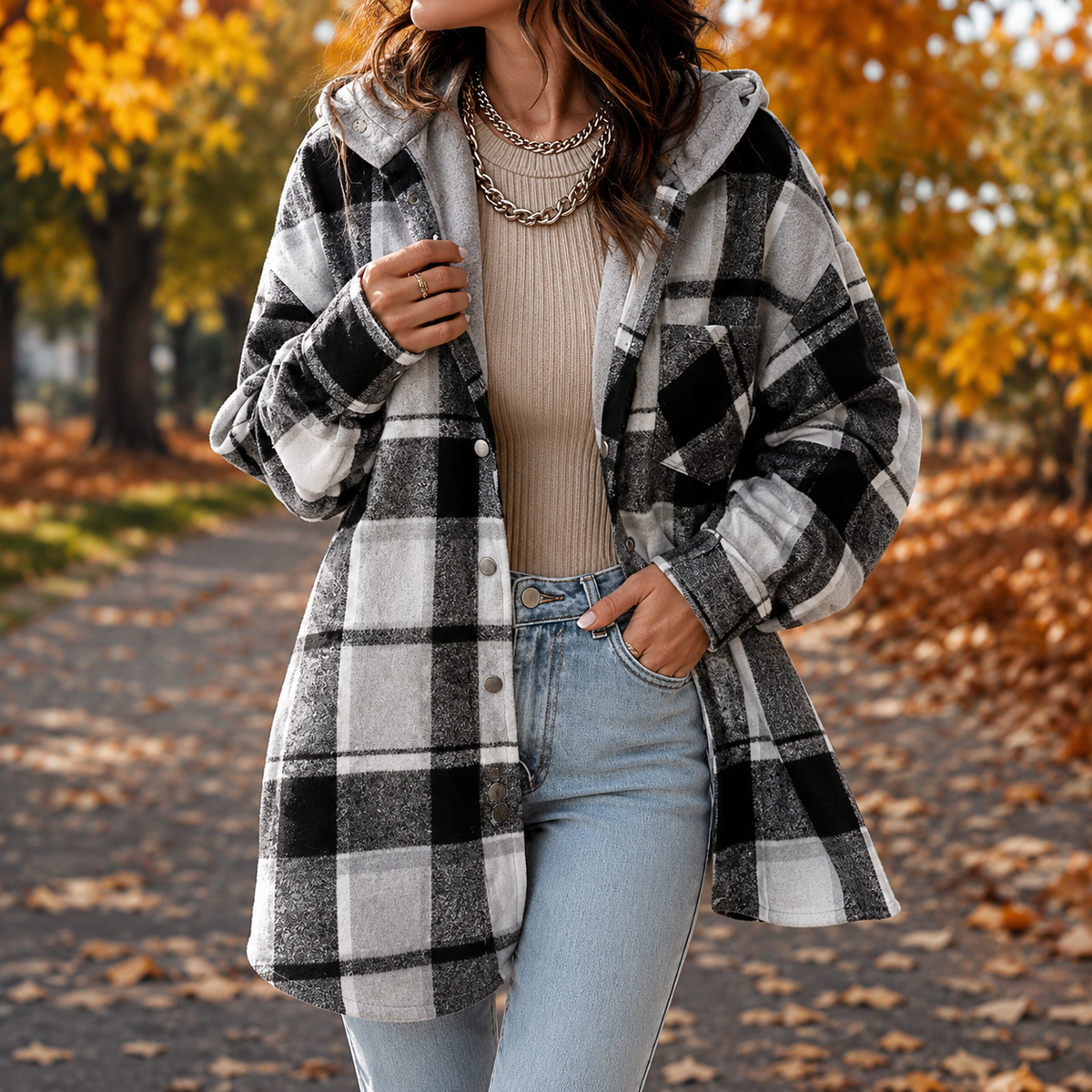 Élodie™ | Veste en flanelle douce avec capuche