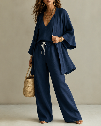 Gaëlle™ | Ensemble 3 pièces décontracté avec pantalon opaque
