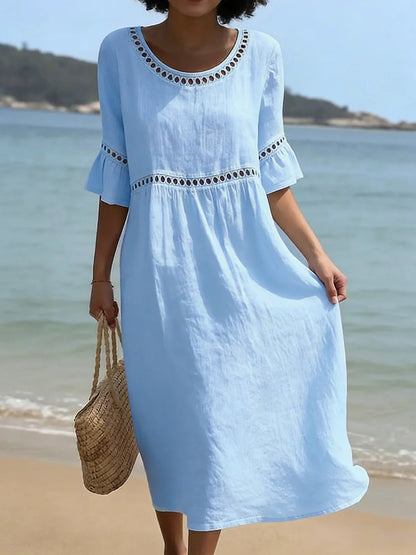 Amara™ | Robe Midi Élégante À Effet Ventre Plat