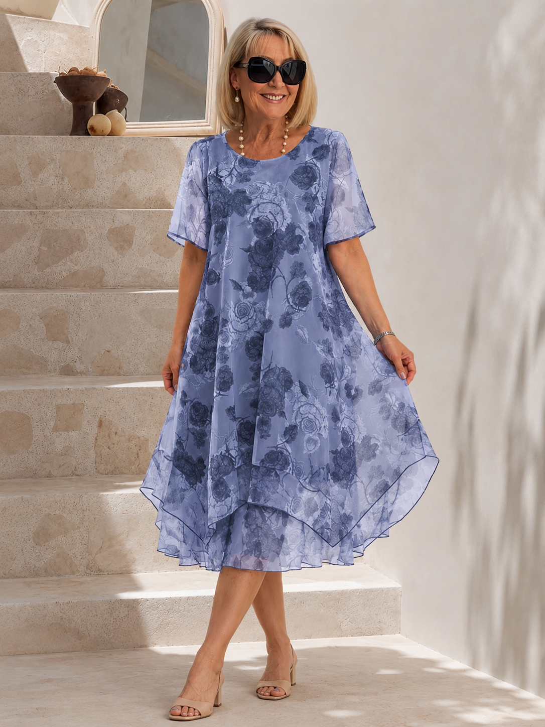 Lune™ | Robe Midi Plissée Gainante