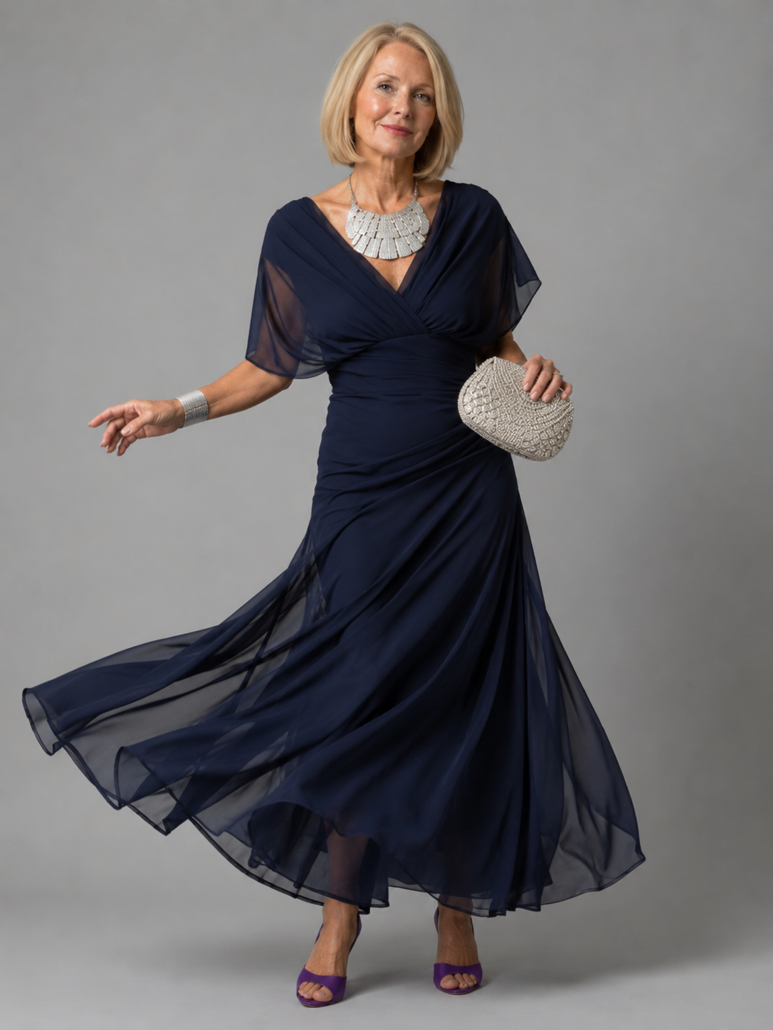 Evelina™ | Robe Maxi Élégante À Effet Ventre Plat