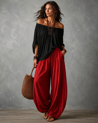 Laurine™ | Ensemble décontracté 2 pièces avec jambes larges