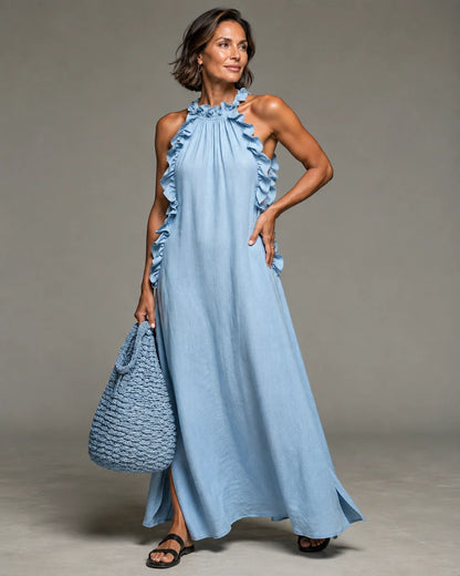 Delphine™ | Robe maxi élégante qui camoufle le ventre avec poches