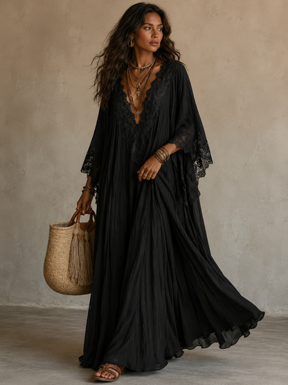 Liora™ | Robe Bohème Gainante avec Dentelle