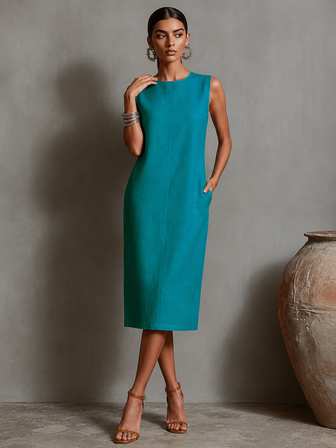 Maureen™ | Robe Midi Gainante avec Poches