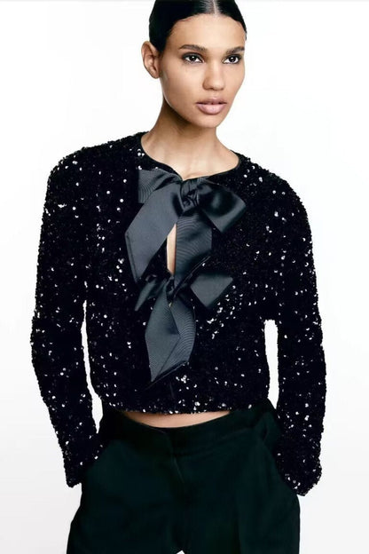 Noria™ | Blouse moderne et chic avec accents de nœud