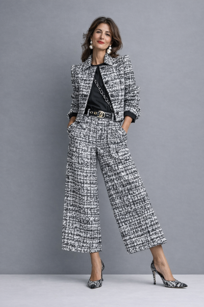 Zoé™ | Ensemble deux pièces élégant en tweed 2