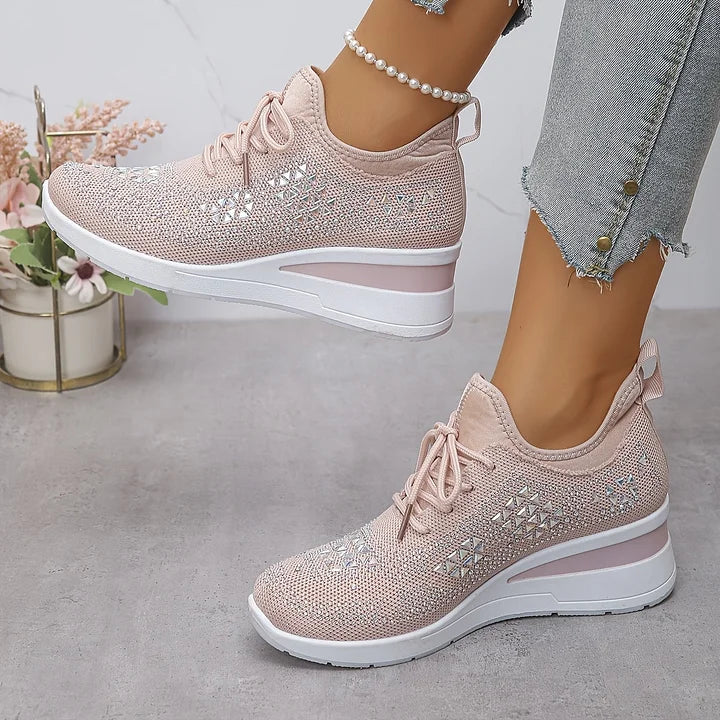 Juliette™ | Baskets compensées orthopédiques à strass 12