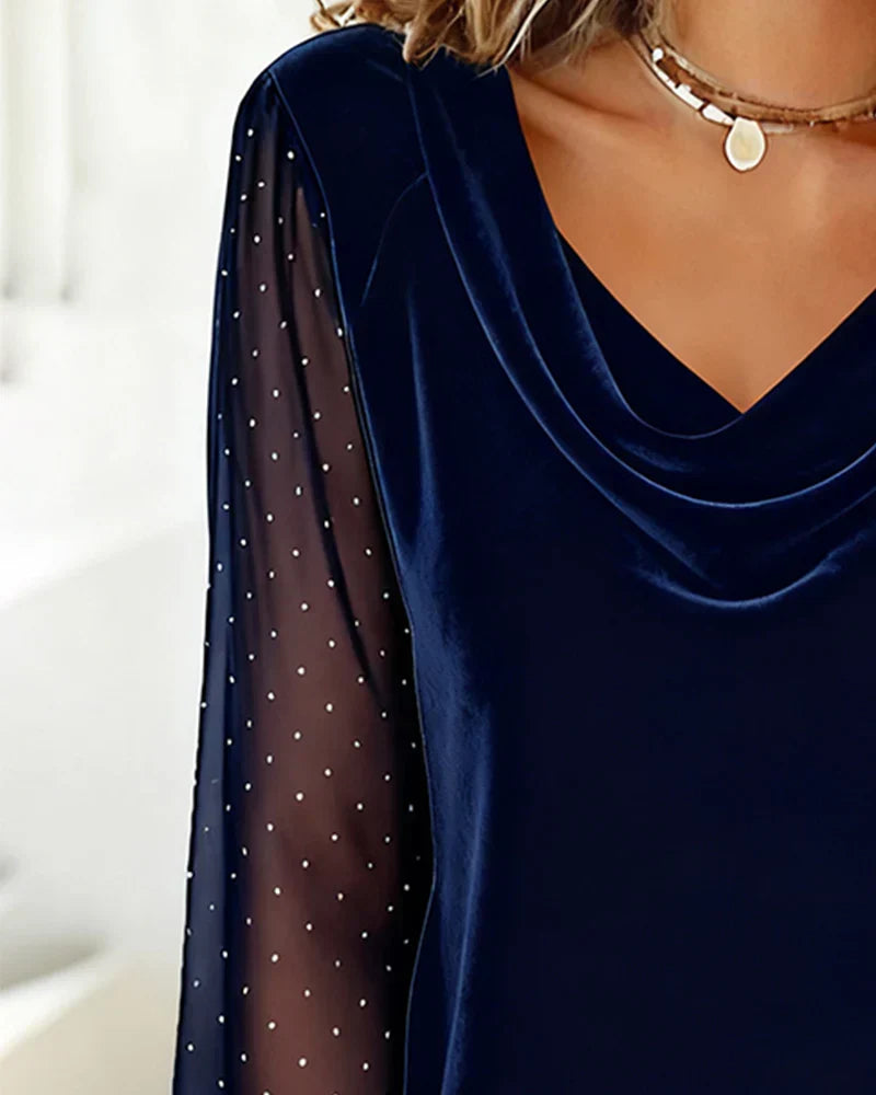 Nyra™ | Blouse Élégante Drapée