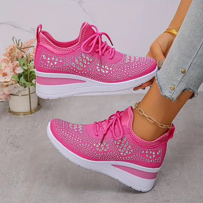 Juliette™ | Baskets compensées orthopédiques à strass 21