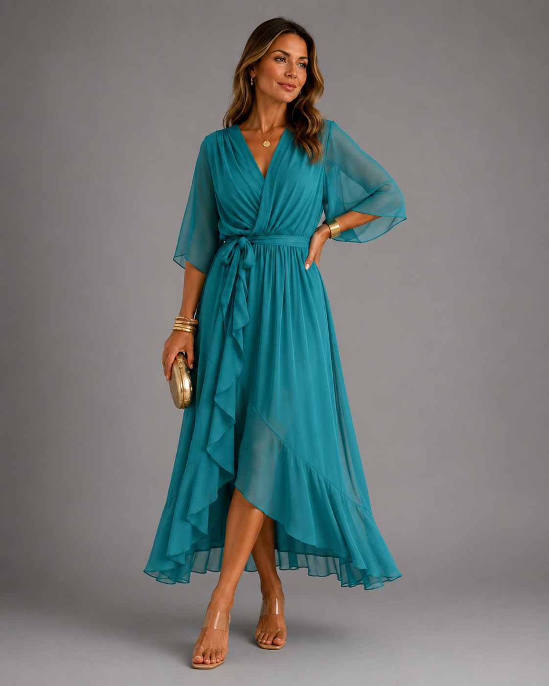 Isabelle™ | Robe Maxi Gainante en Mousseline