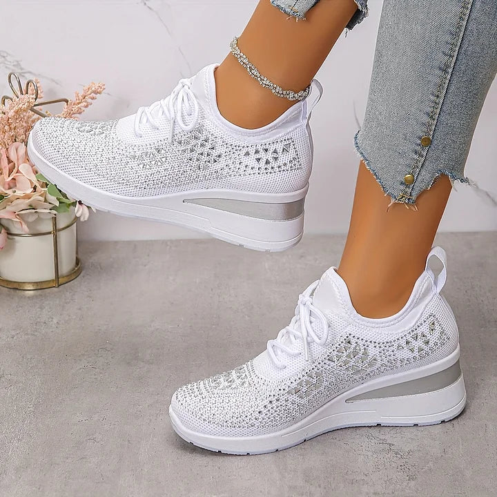 Juliette™ | Baskets compensées orthopédiques à strass 2
