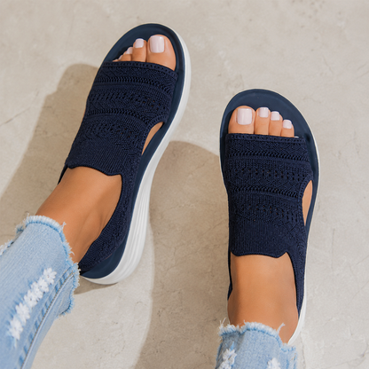 Fanny™ | Sandales plateformes confortables en maille qui camoufle le ventre