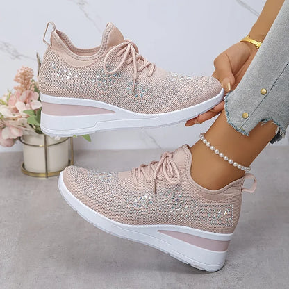 Juliette™ | Baskets compensées orthopédiques à strass 13