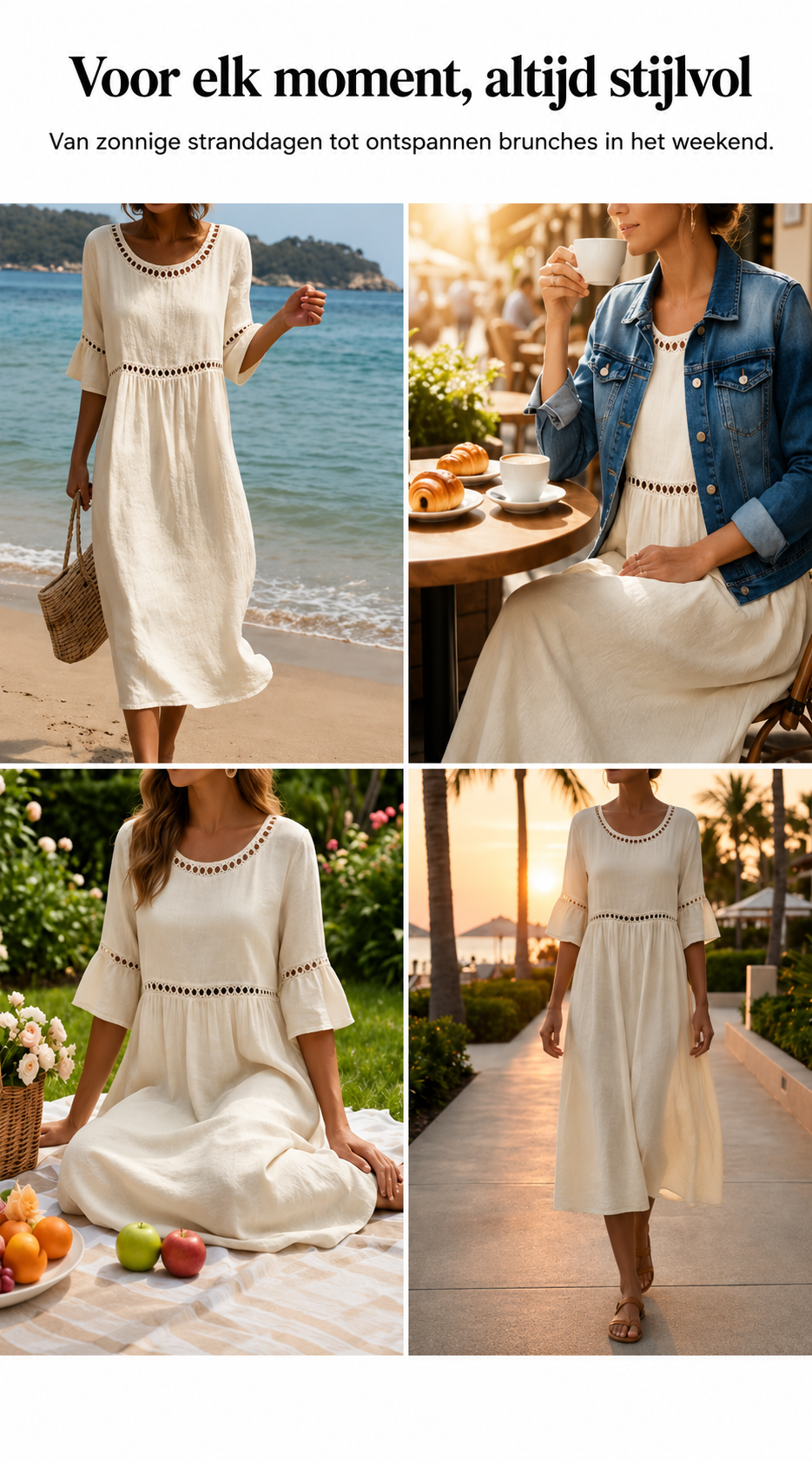 Amara™ | Robe Midi Élégante À Effet Ventre Plat