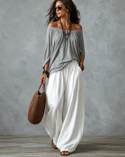Laurine™ | Ensemble décontracté 2 pièces avec jambes larges