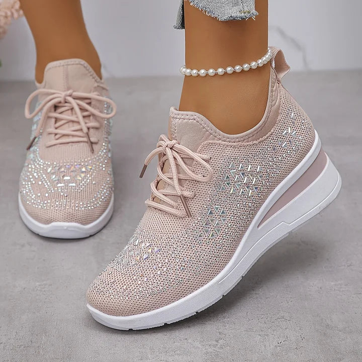 Juliette™ | Baskets compensées orthopédiques à strass 15