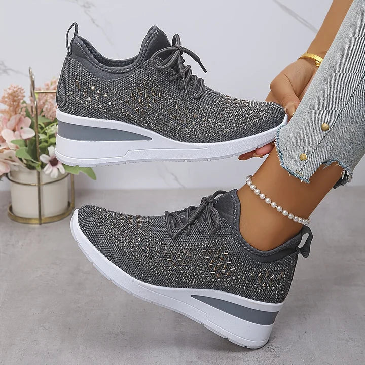 Juliette™ | Baskets compensées orthopédiques à strass 10