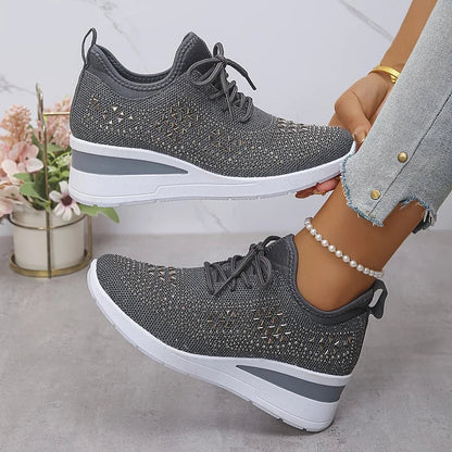 Juliette™ | Baskets compensées orthopédiques à strass 10