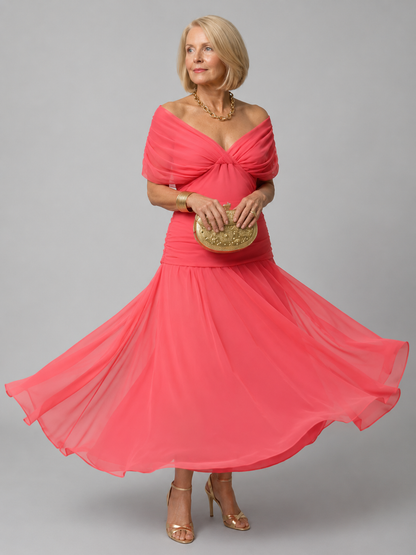 Evelina™ | Robe Maxi Élégante À Effet Ventre Plat