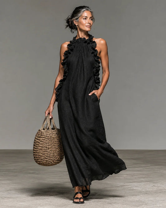 Delphine™ | Robe maxi élégante qui camoufle le ventre avec poches