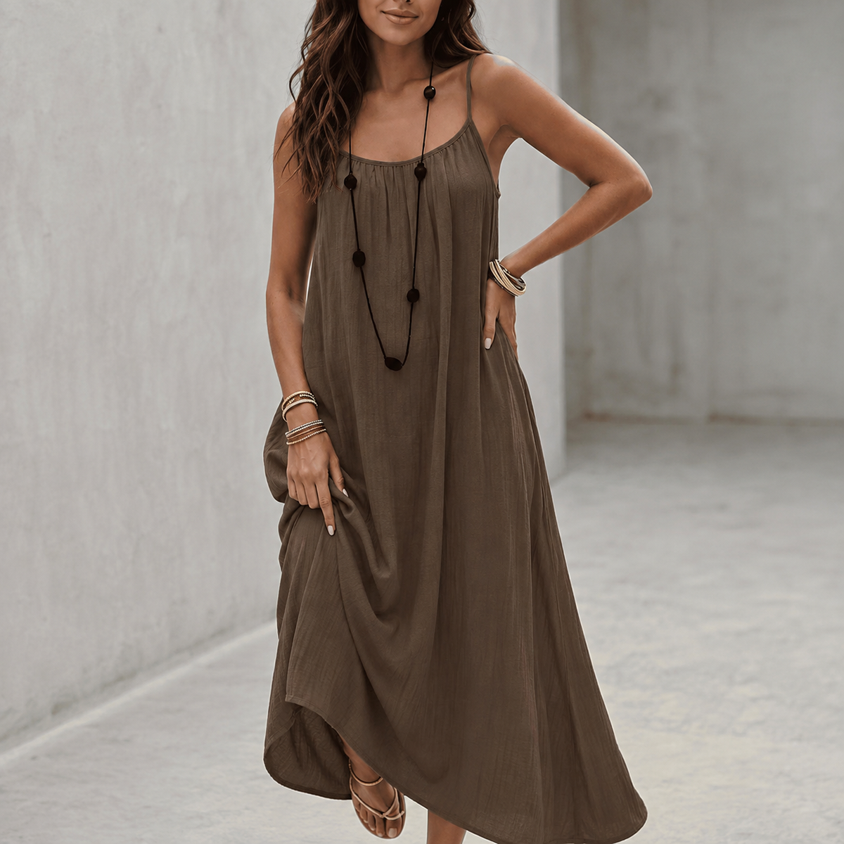 Fanny™ | Robe maxi qui camoufle le ventre décontractée