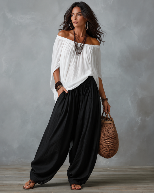 Laurine™ | Ensemble décontracté 2 pièces avec jambes larges