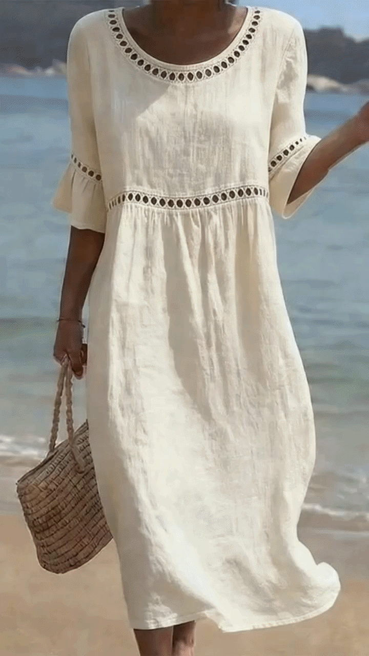 Amara™ | Robe Midi Élégante À Effet Ventre Plat