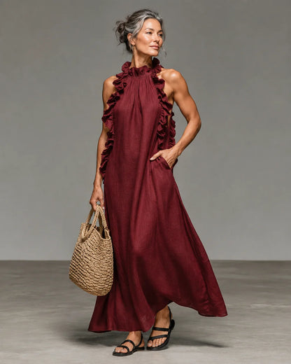 Delphine™ | Robe maxi élégante qui camoufle le ventre avec poches