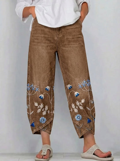 Aven™ | Pantalon Décontracté Brodé