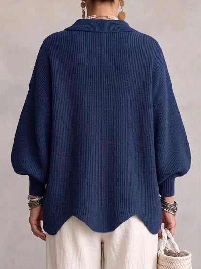 Anaïs™ | Gilet oversize élégant à gros boutons dorés 2