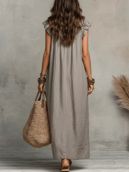 Camélia™ | Robe Maxi Bohème À Effet Ventre Plat