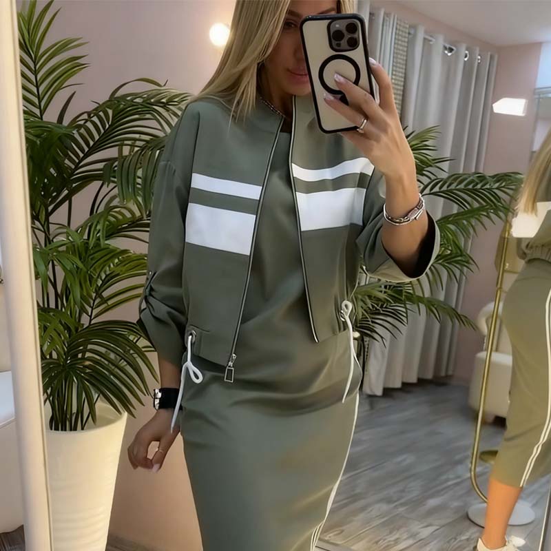 Mire™ | Robe Midi Confortable & Gilet