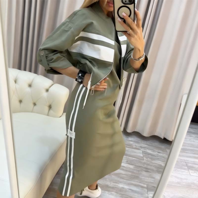 Mire™ | Robe Midi Confortable & Gilet