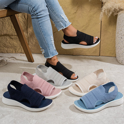 Fanny™ | Sandales plateformes confortables en maille qui camoufle le ventre