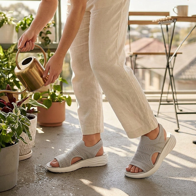 Fanny™ | Sandales plateformes confortables en maille qui camoufle le ventre