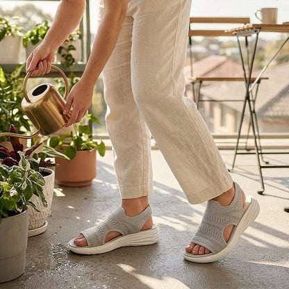 Fanny™ | Sandales plateformes confortables en maille qui camoufle le ventre