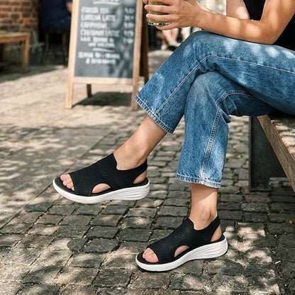 Fanny™ | Sandales plateformes confortables en maille qui camoufle le ventre